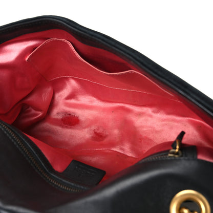Gucci Velvet Matelasse Medium GG Marmont Shoulder Bag Black 4 of 10