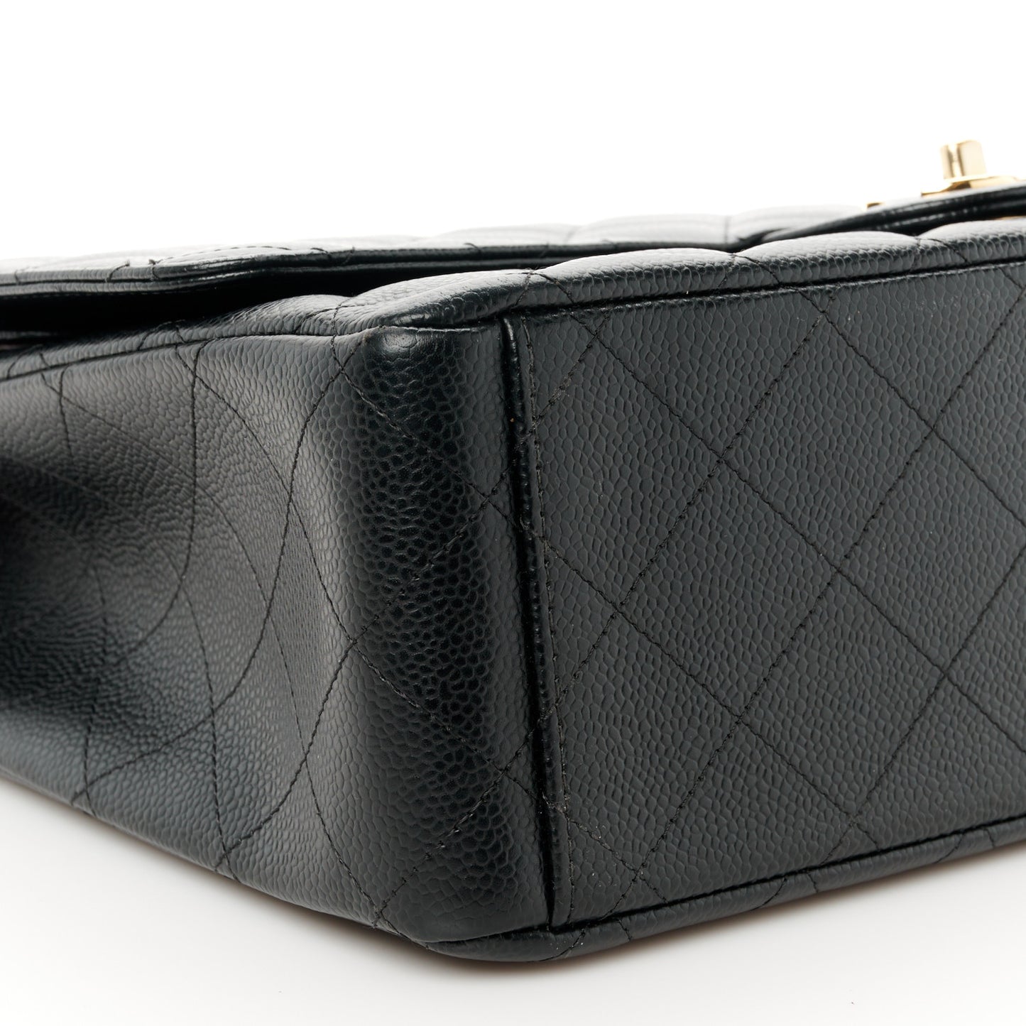Caviar Quilted Maxi Double Flap Black