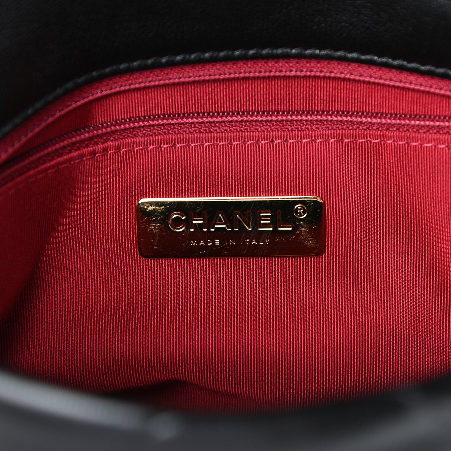 Chanel Shiny Goatskin Quilted Medium Chanel 19 Flap Black 6 of 10