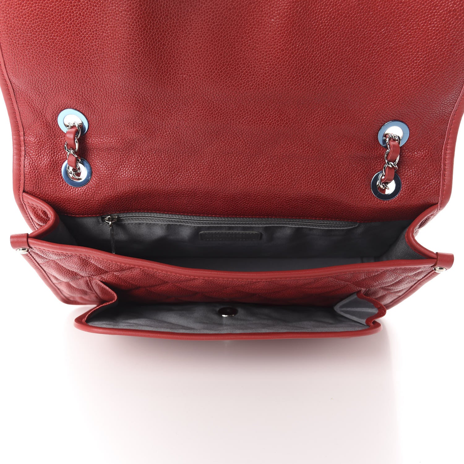 Chanel Caviar Quilted Large French Riviera Flap Red 5 of 10