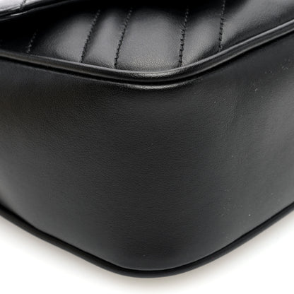Gucci Calfskin Matelasse Monochrome GG Marmont Chain Mini Belt Bag Black 8 of 9