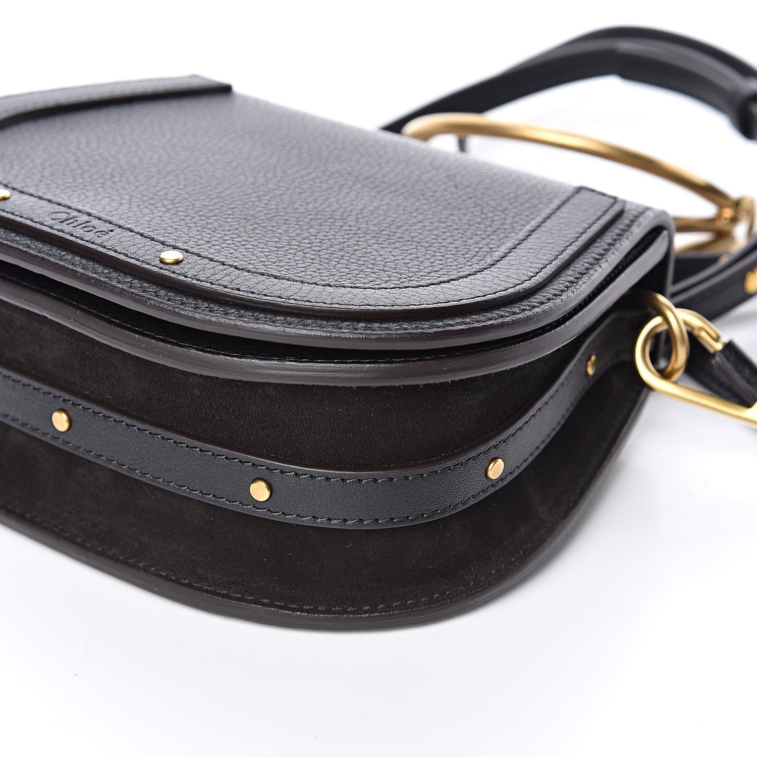 Chloe Calfskin Small Nile Bracelet Bag Black 8 of 9