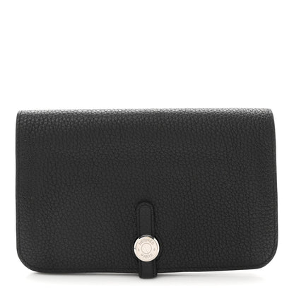 Hermes Togo Dogon Duo Wallet Black 1 of 8