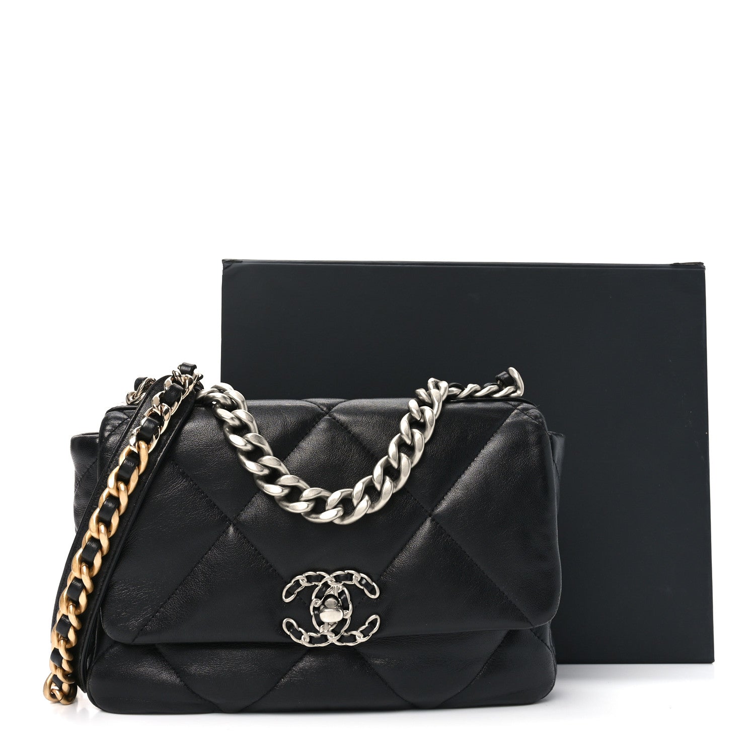 Chanel Lambskin Quilted Medium Chanel 19 Flap Black 11 of 11