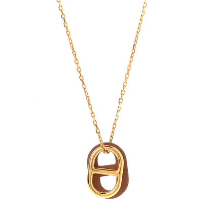 Hermes Swift O'Maillon Pendant Necklace Gold 1 of 3