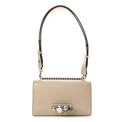 Alexander McQueen Calfskin Knuckle Shoulder Bag Beige 1 of 9