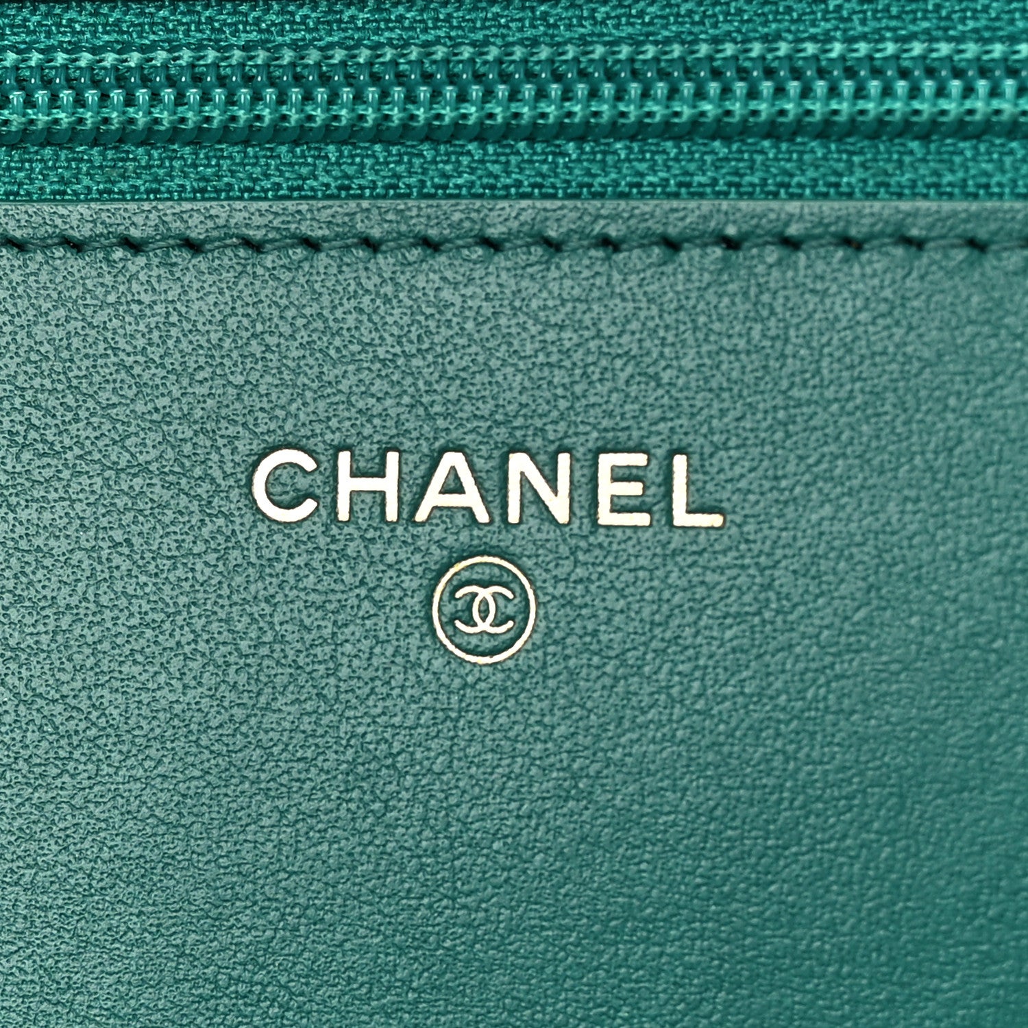 Chanel Aged Calfskin Quilted Reissue Wallet On Chain WOC Green 6 of 9