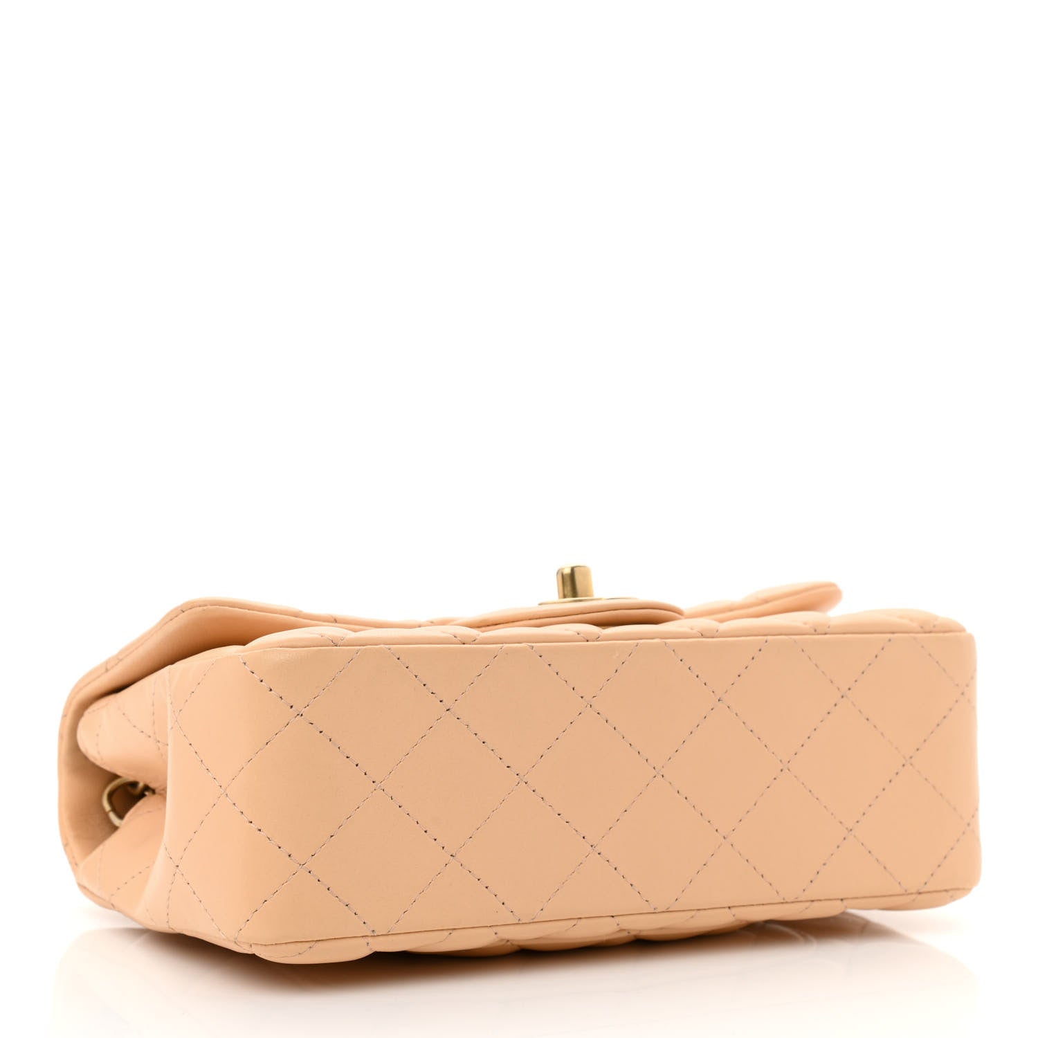 Chanel Lambskin Quilted Mini Rectangular Flap Beige 4 of 12