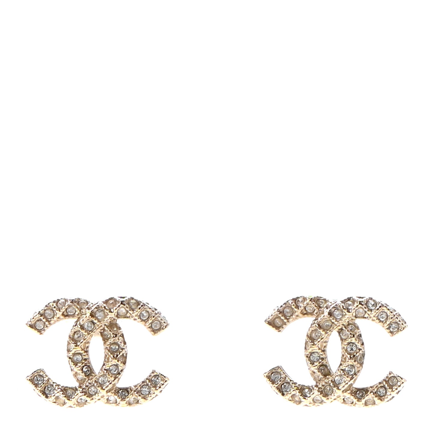 Crystal CC Earrings Gold