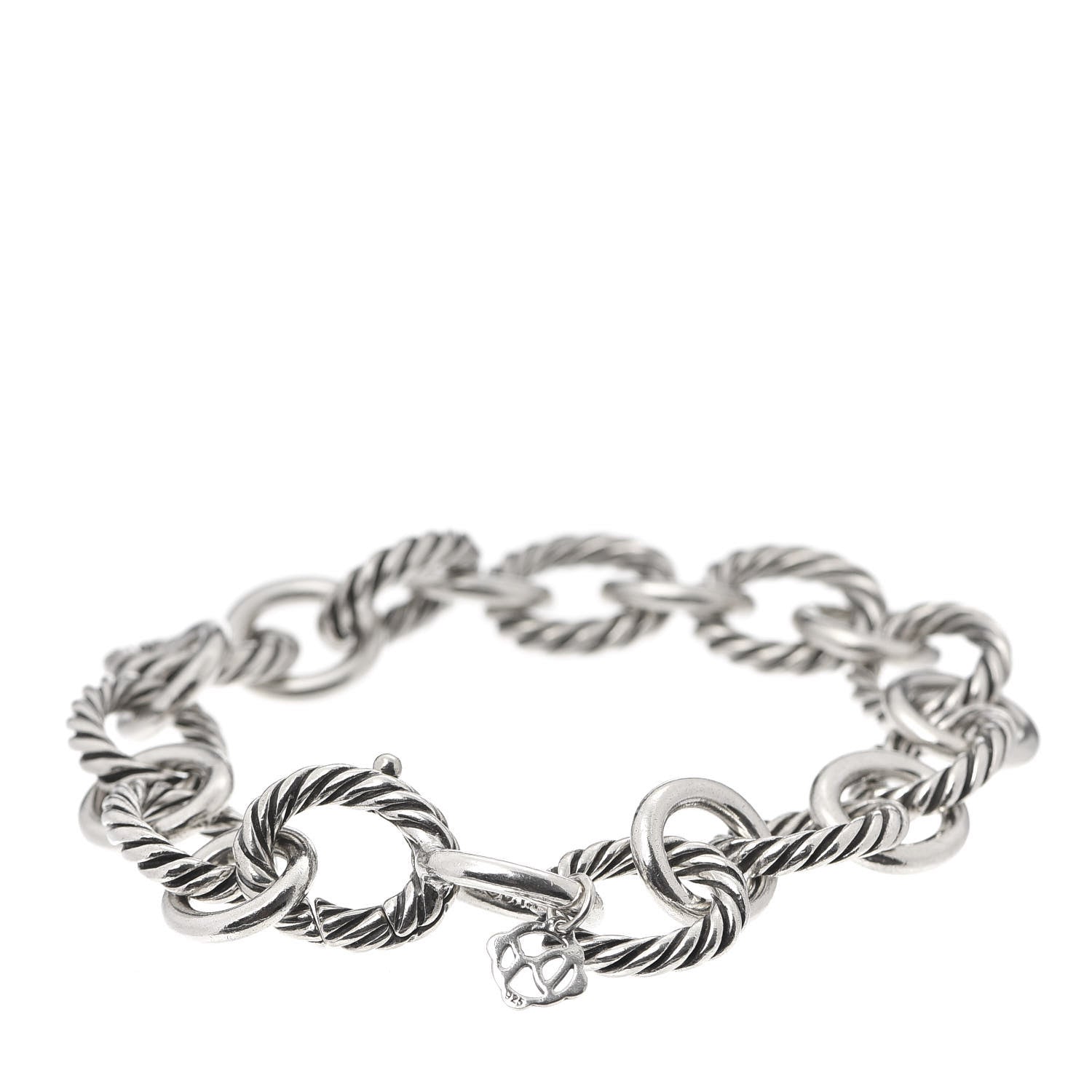 David Yurman Sterling Silver 12mm Large Oval Link Bracelet 3 of 4