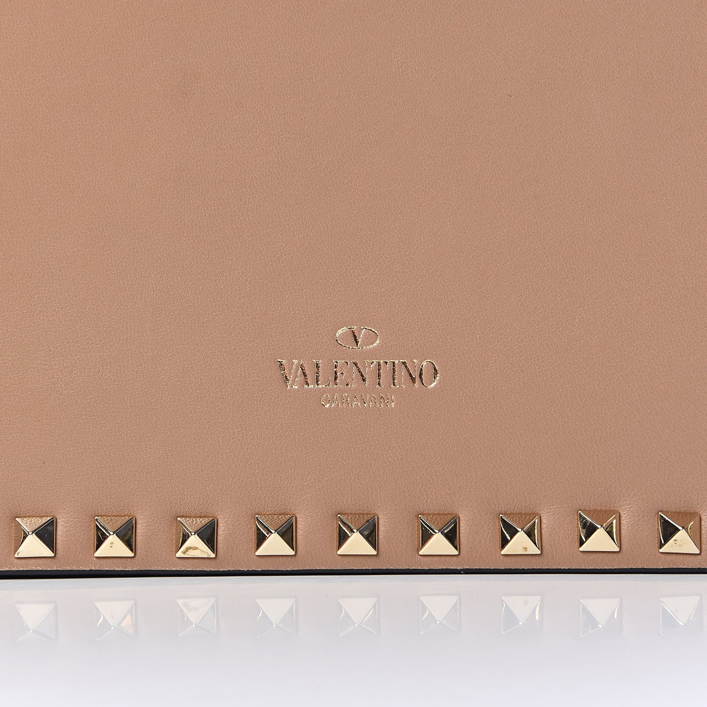 Nappa Rockstud Wristlet Clutch Alpaca