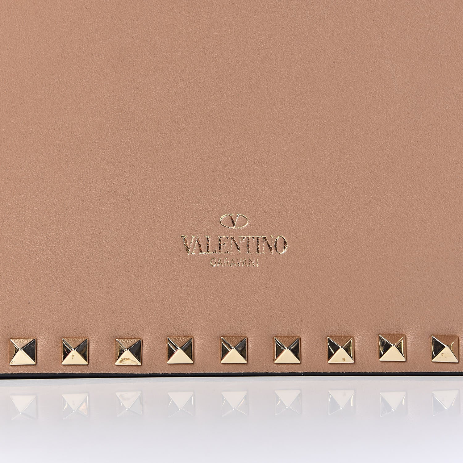Valentino Garavani Nappa Rockstud Wristlet Clutch Alpaca 7 of 8