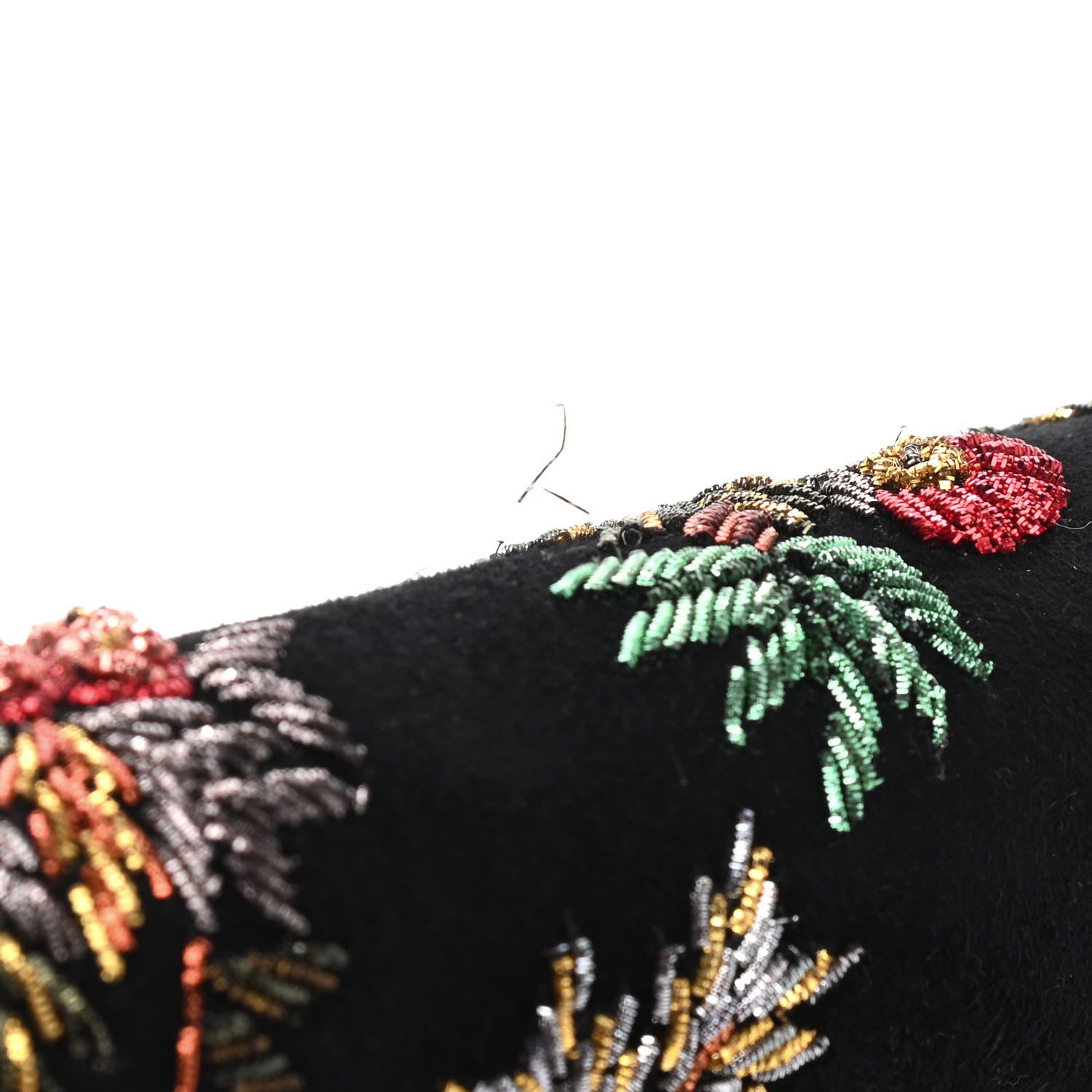 Saint Laurent Suede Embroidered Small Monogram Kate Satchel Black 7 of 9