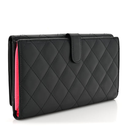 Chanel Calfskin Quilted Cambon Tri-Fold Wallet  Black 3 of 10