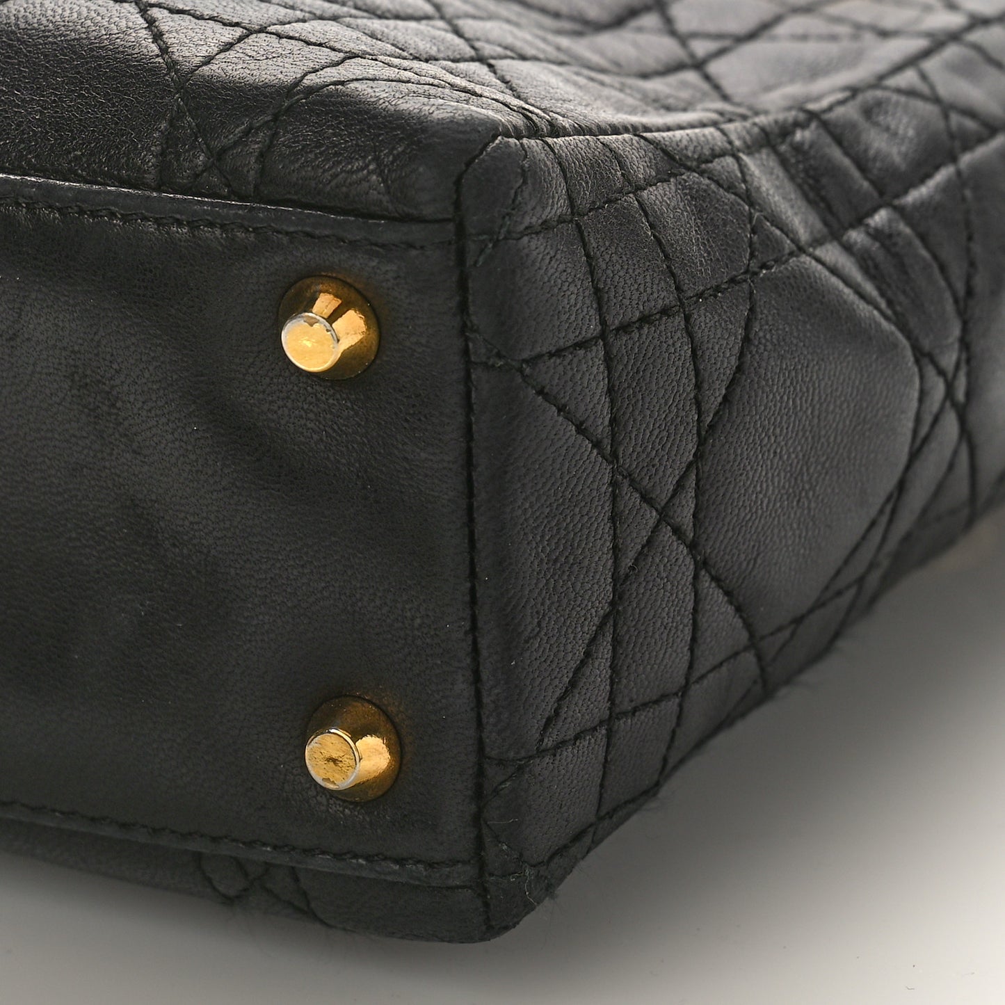 Lambskin Cannage Mini Lady Dior Black