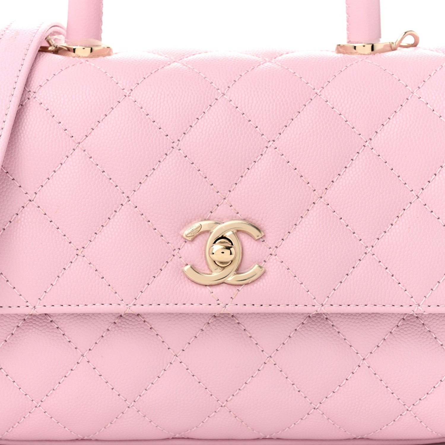 Chanel Caviar Quilted Mini Coco Handle Flap Light Pink 8 of 12