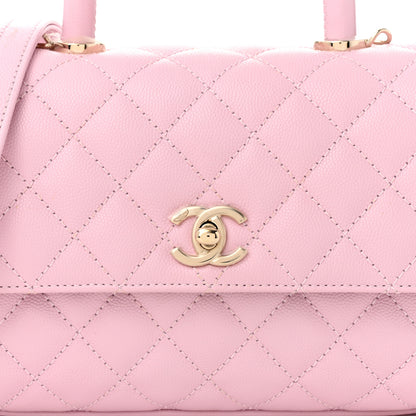 Chanel Caviar Quilted Mini Coco Handle Flap Light Pink 8 of 12