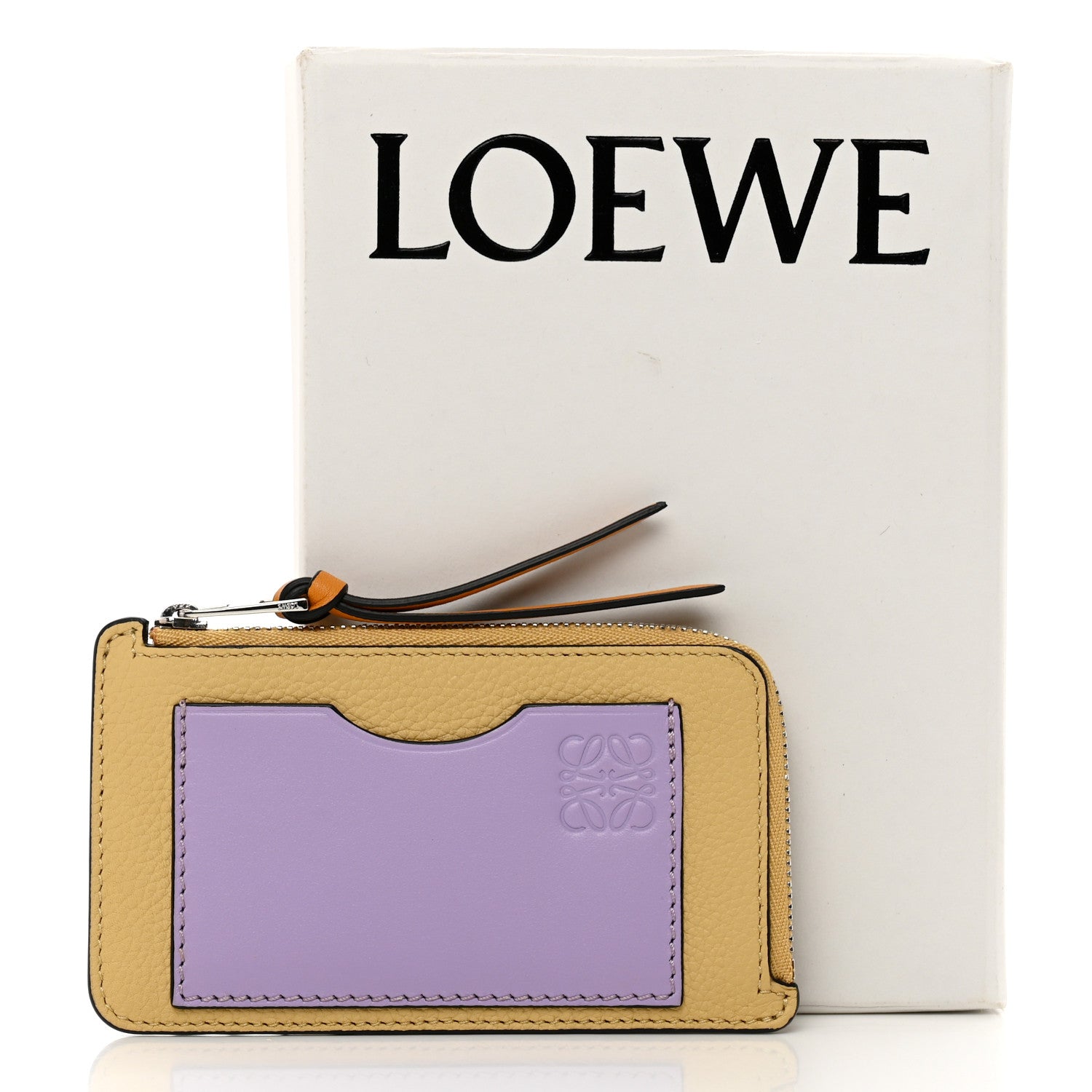 Loewe Soft Grained Calfskin Coin Card Holder Gold Guimauve 8 of 8