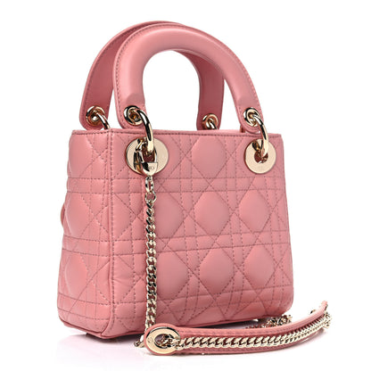 Christian Dior Lambskin Cannage Mini Lady Dior Pink 2 of 4