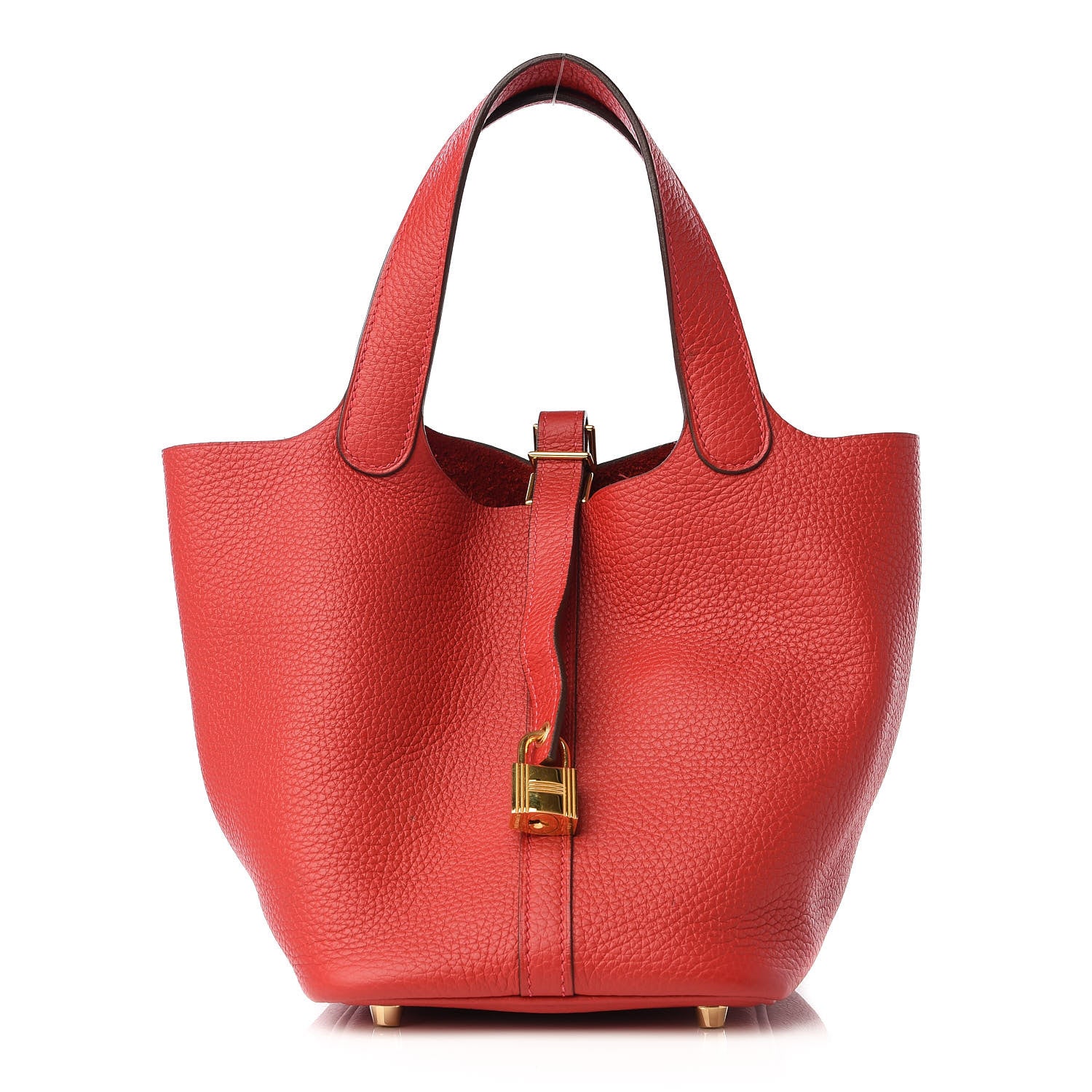 Hermes Taurillon Clemence Picotin Lock 18 PM Rouge Casaque 1 of 8