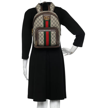 Gucci GG Supreme Monogram Calfskin Web Small Ophidia Day Backpack Beige Ebony New Acero 2 of 10
