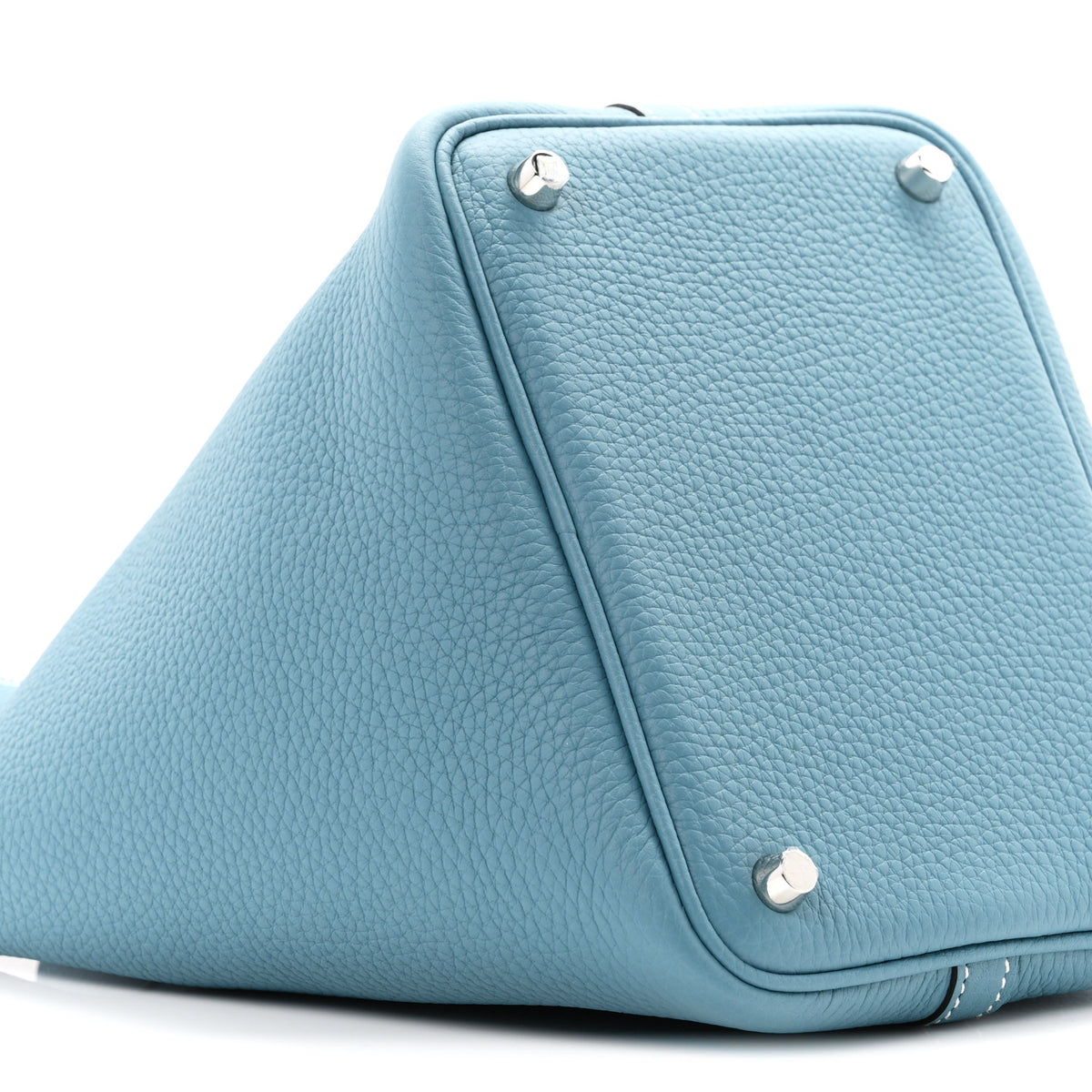 Taurillon Clemence Picotin Lock 18 PM New Blue Jean