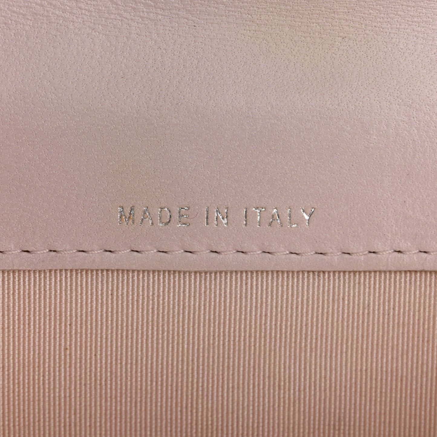 Lambskin Quilted Flap Card Holder Light Pink