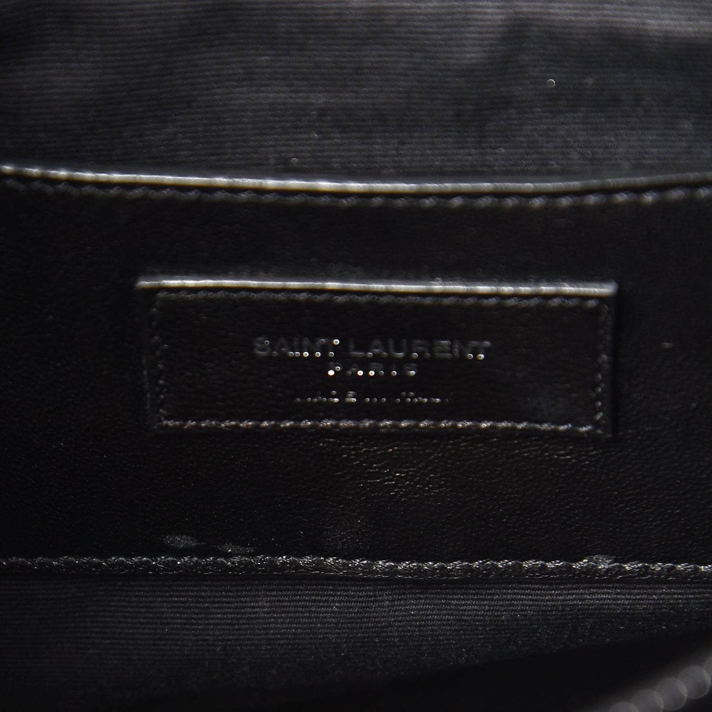 Sheepskin Matelasse Chevron Monogram Large College Satchel Navy Blue