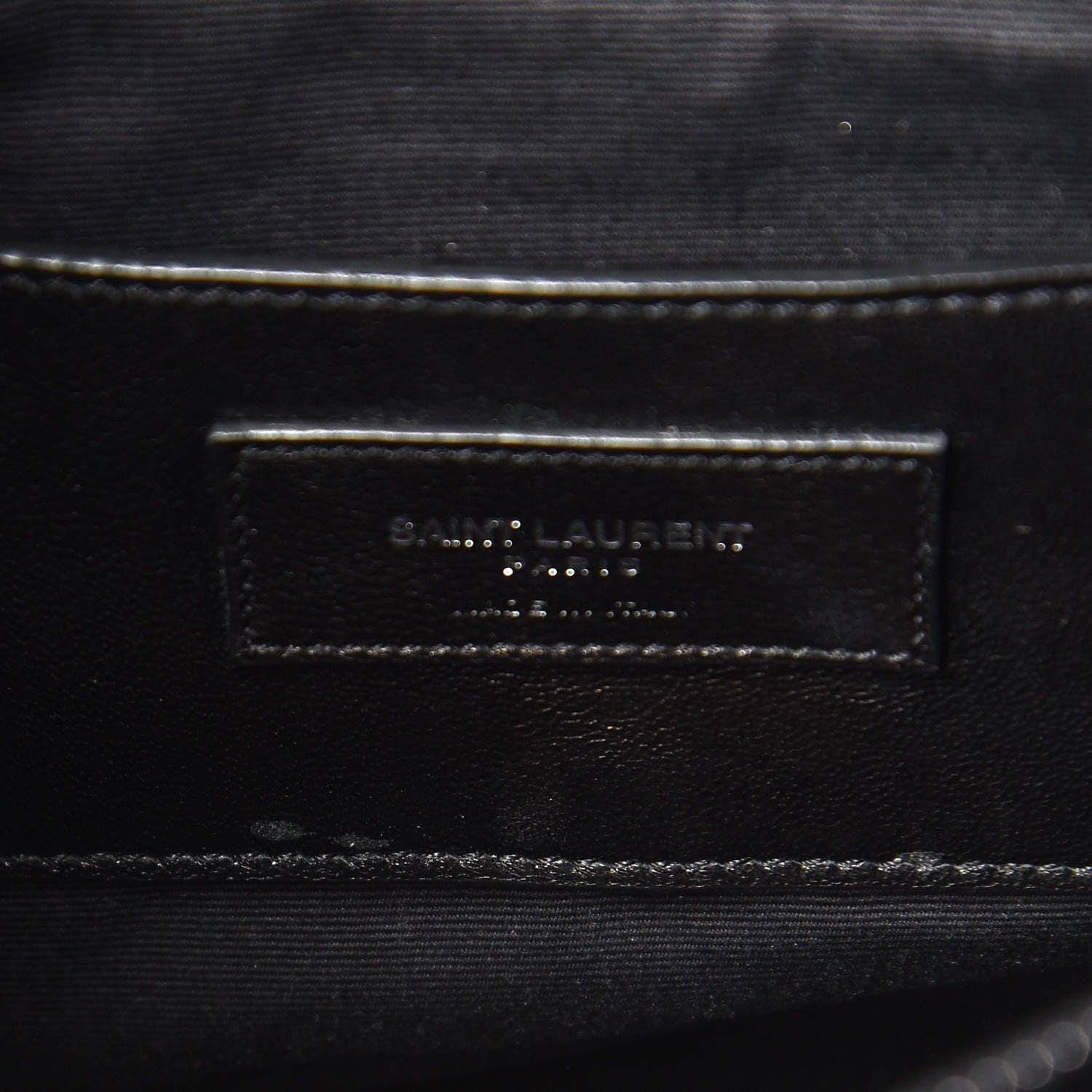 Saint Laurent Sheepskin Matelasse Chevron Monogram Large College Satchel Navy Blue 9 of 16