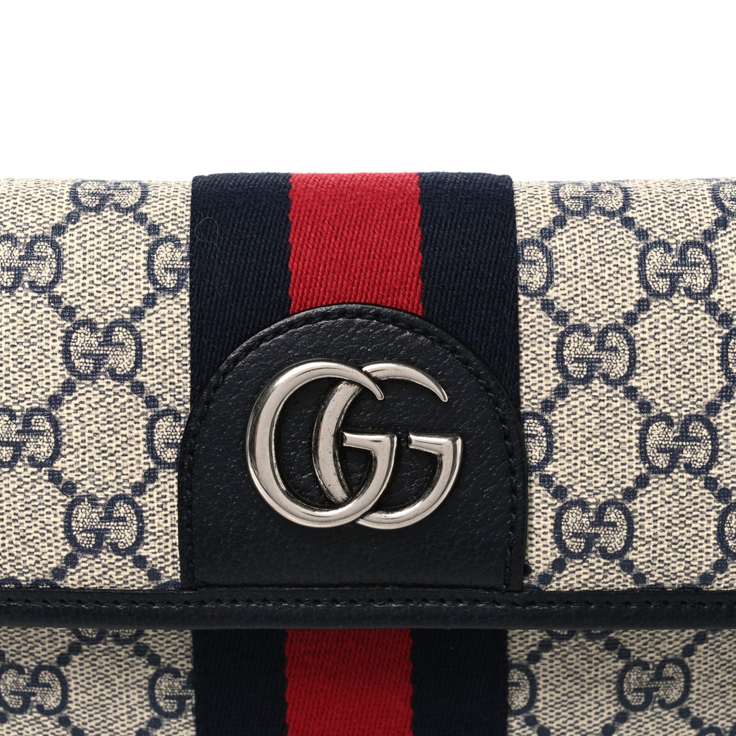 GG Supreme Monogram Web Small Ophidia Belt Bag 95 38 Beige Navy