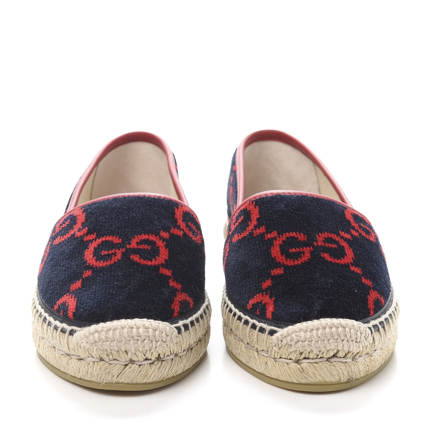 Terry Cloth GG Monogram Espadrilles 37.5 Blue Red