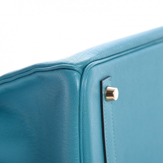 Hermes Chevre de Coromandel Birkin 30 Turquoise 8 of 11