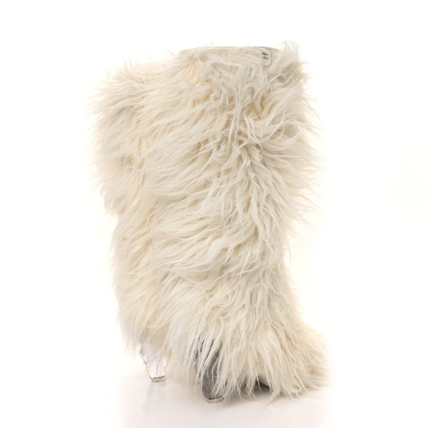 Fantasy Fur Icicle Heel Mukluks Boots 39 Ecru