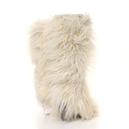 Chanel Fantasy Fur Icicle Heel Mukluks Boots 39 Ecru 4 of 9