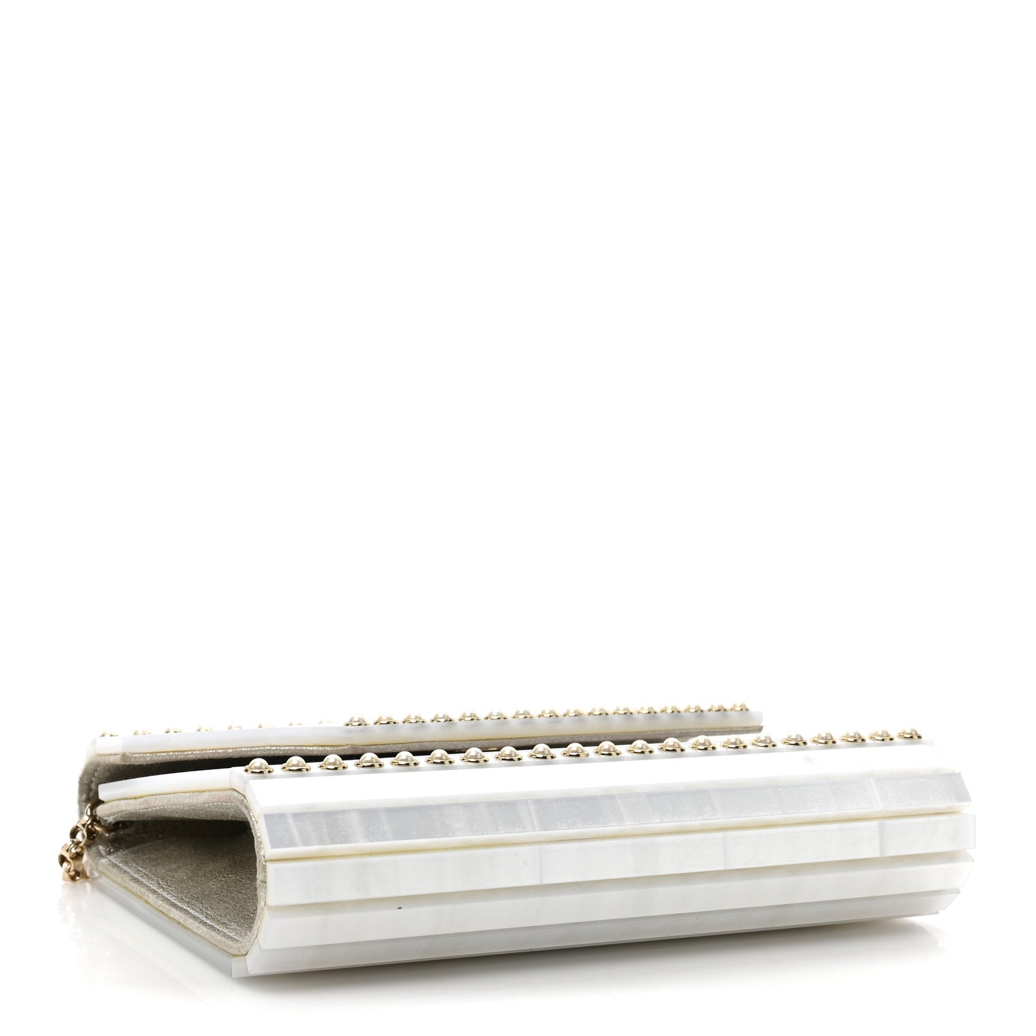 Jimmy Choo Acrylic Pearl Candy Clutch White 4 of 11