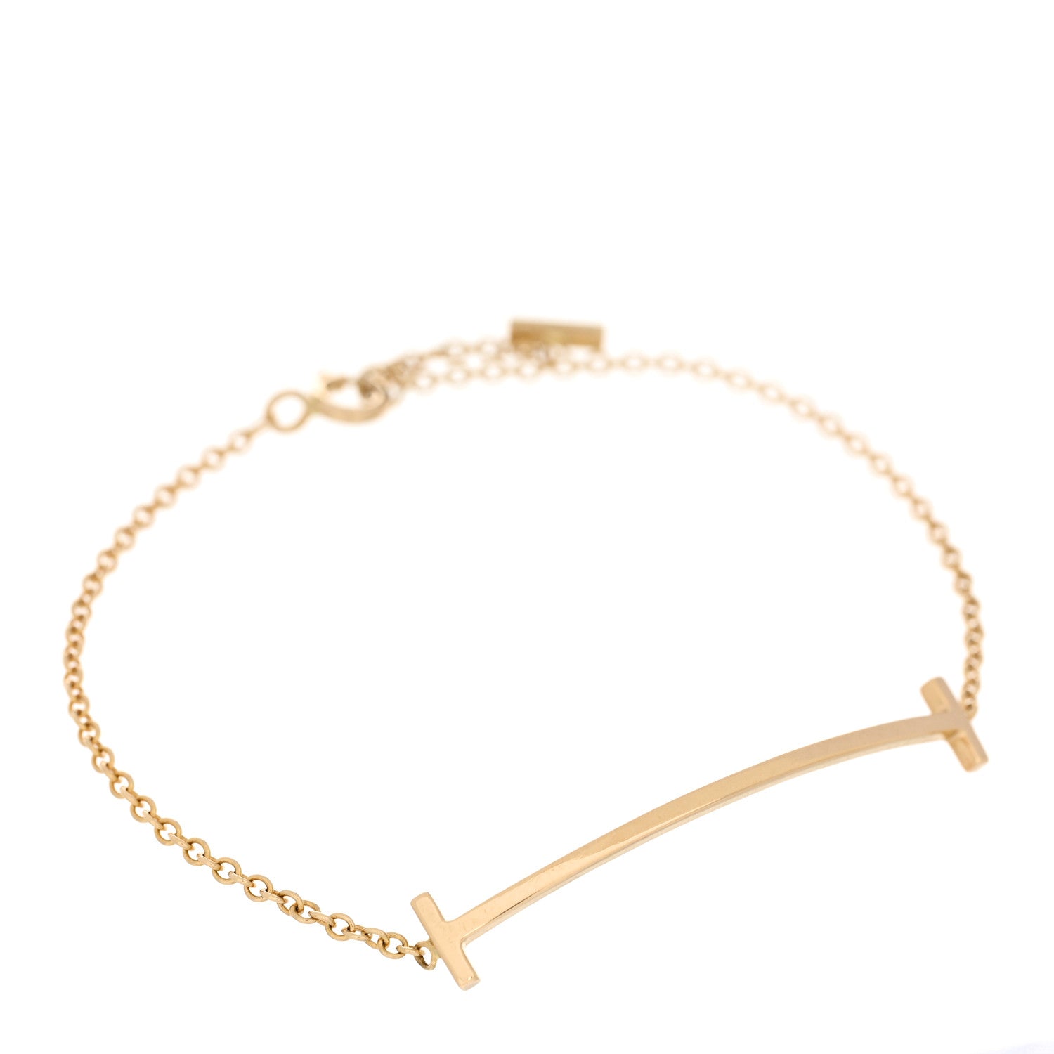 Tiffany 18K Yellow Gold T Smile Bracelet 1 of 3