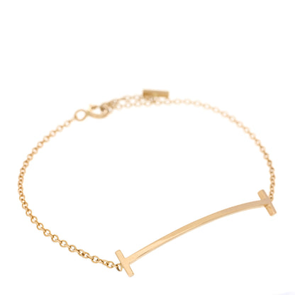 Tiffany 18K Yellow Gold T Smile Bracelet 1 of 3