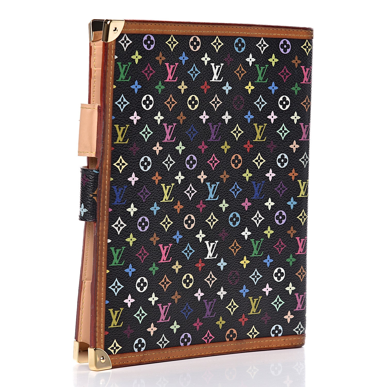 Louis Vuitton Monogram Multicolor Large Ring Agenda Black 3 of 8