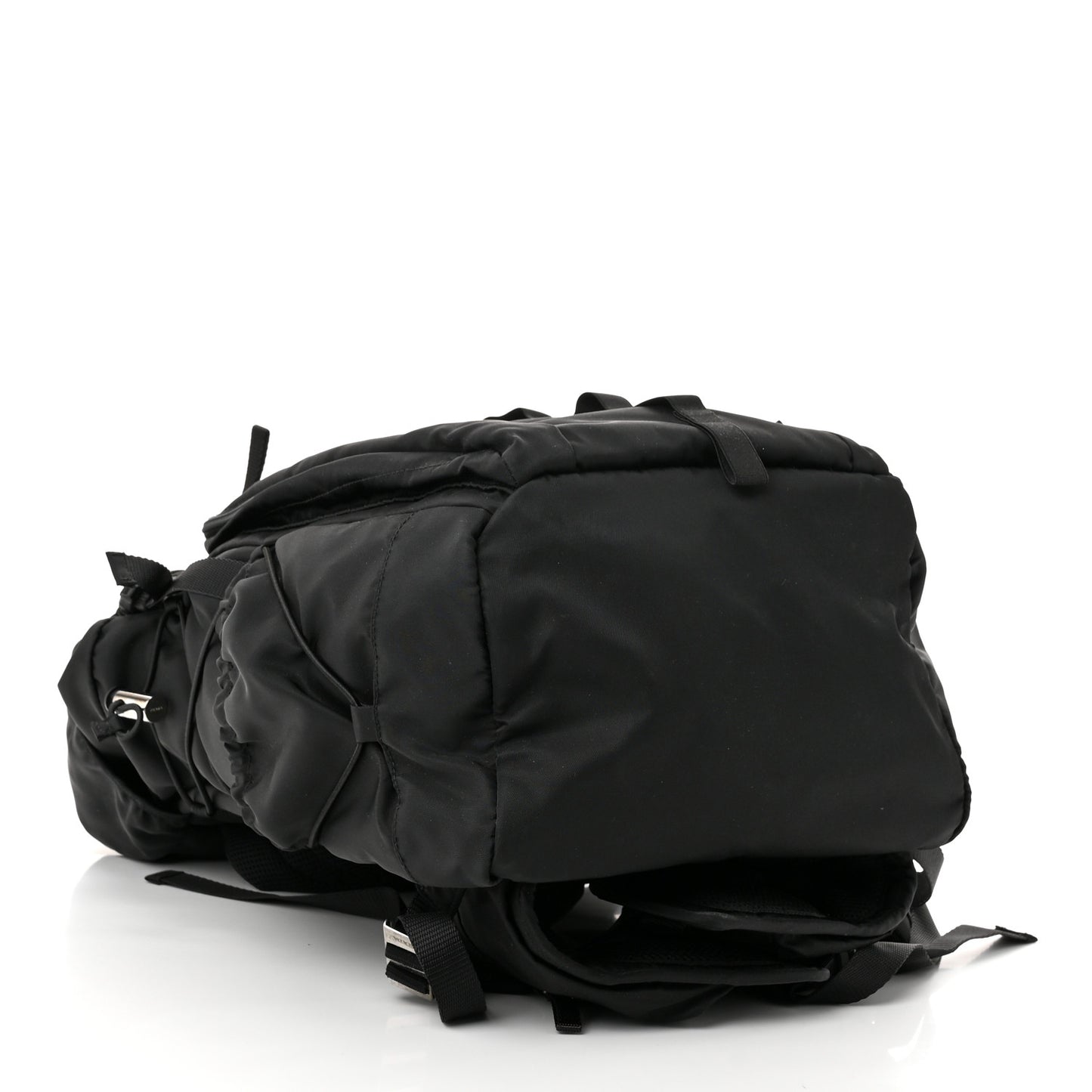 Tessuto Nylon Montagna Double Buckle Backpack Black