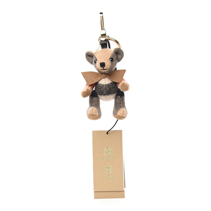 Burberry Cashmere Vintage Check Thomas Bear Bag Charm Camel 1 of 3
