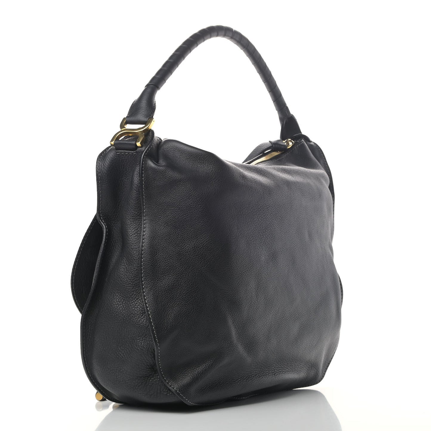 Calfskin Large Marcie Hobo Black