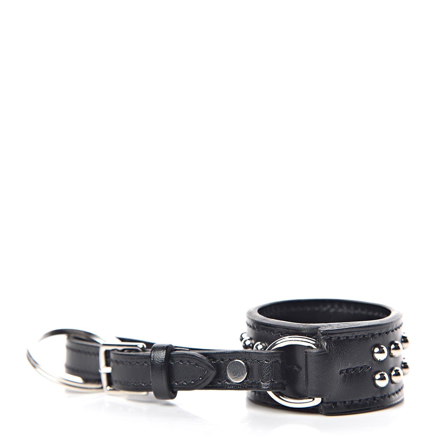 Hermes Vache Hunter Collier de Chien Anneau Key Holder Black 4 of 5