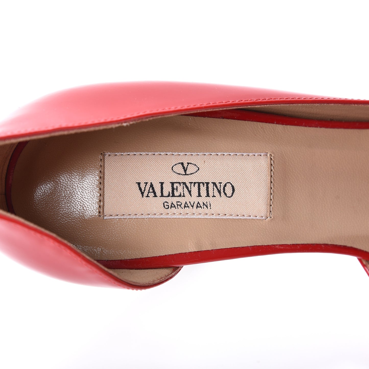 Patent Couture Bow Peep Toe d'Orsay 15/110mm Pumps 36.5 Rosso Valentino