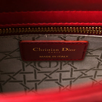 Christian Dior Lambskin Cannage Small Lucky Badges My Lady Dior Red 6 of 14