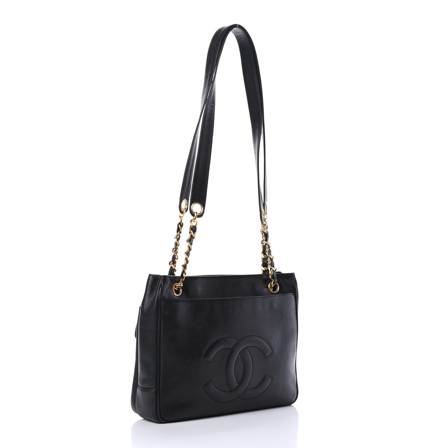 Caviar CC Shoulder Bag Black