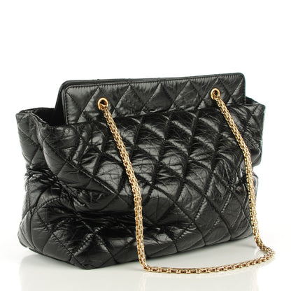 Chanel Aged Calfskin Quilted Reissue 2.55 Tote Black 3 of 8