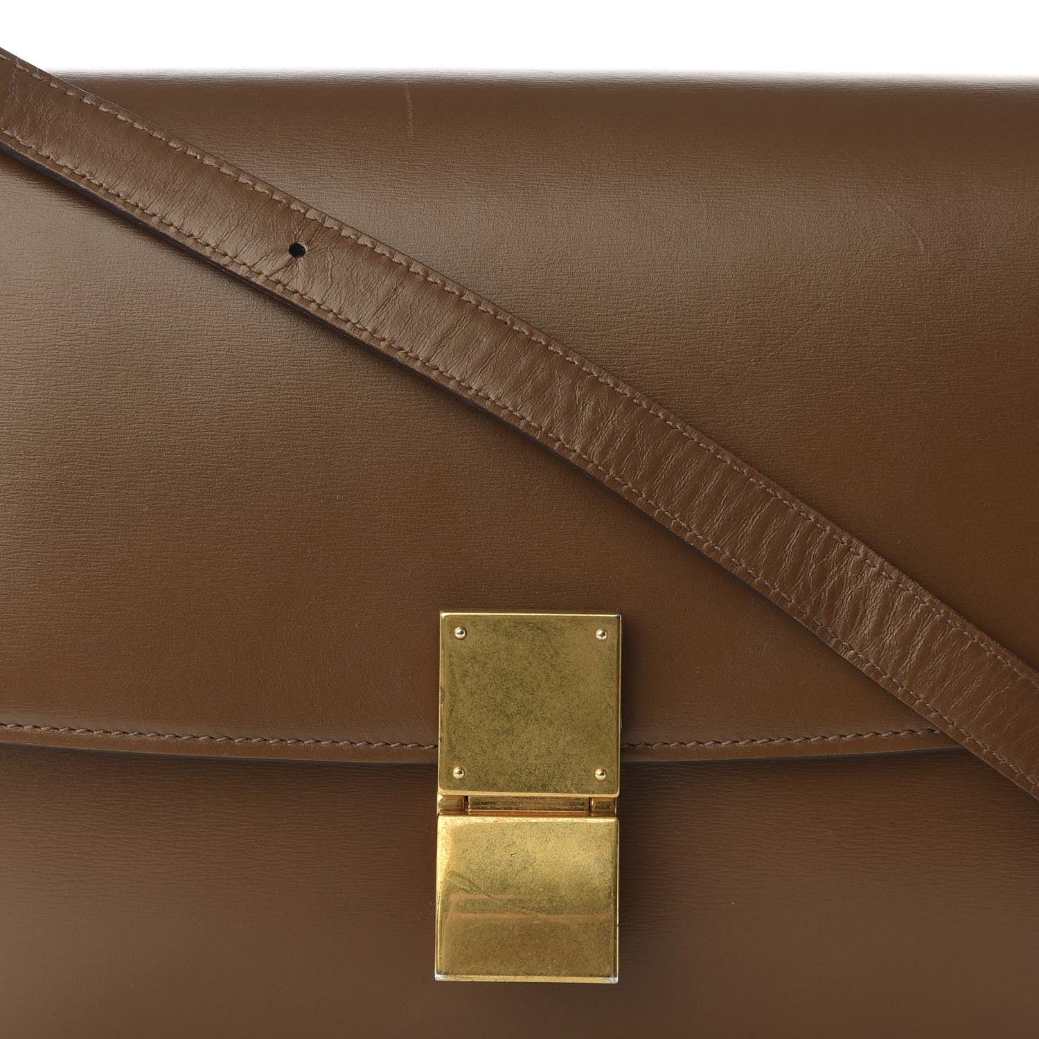 Celine Box Calfskin Medium Classic Box Flap Bag Camel 14 of 14