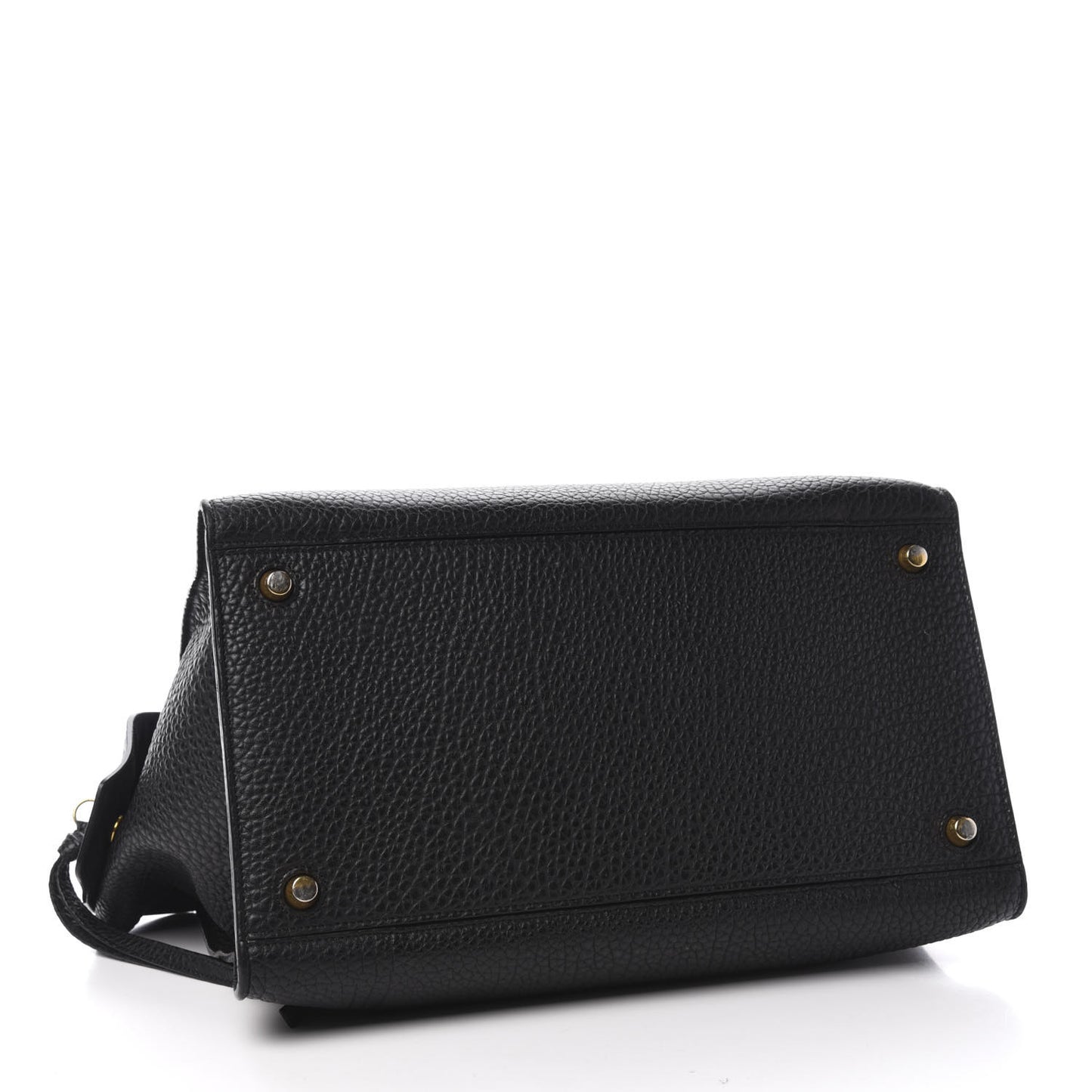 Bullhide Calfskin Medium Ring Bag Black