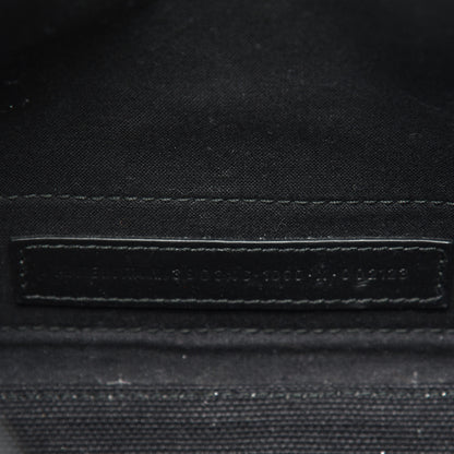 Balenciaga Cotton Canvas Calfskin Logo Print Navy Cabas XS Black White 9 of 13
