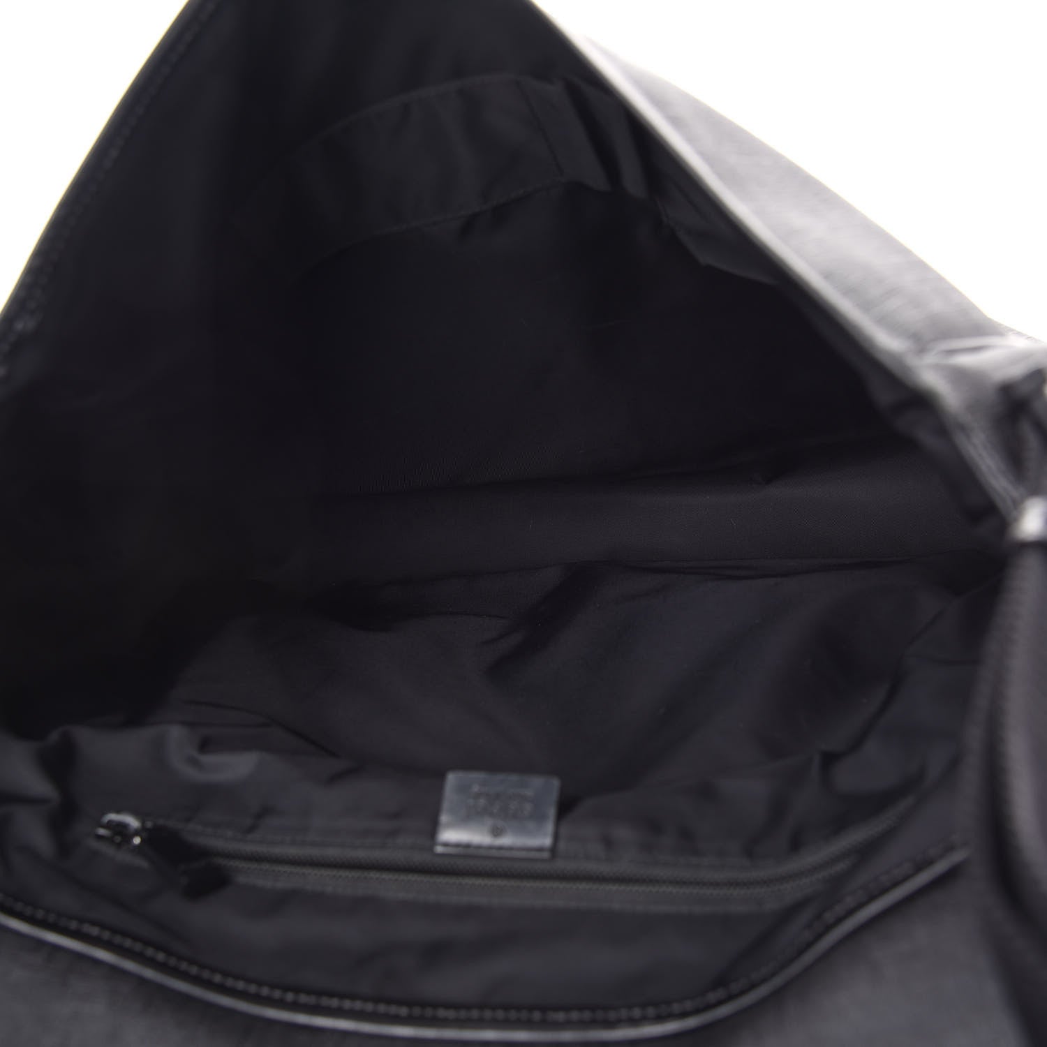 Gucci Coated Canvas Interlocking G Large Flap Messenger Bag Black 5 of 11